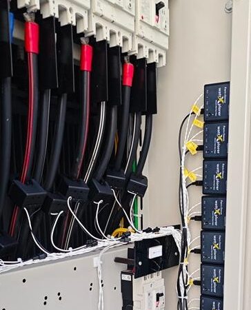 クランプ式計測を実施している様子